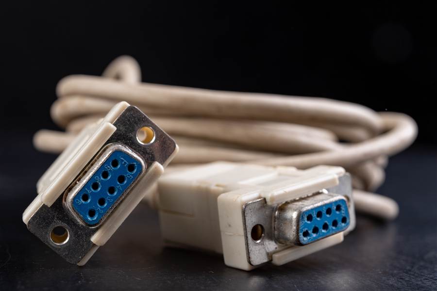 Serial interface cable used to connect hotel property management systems